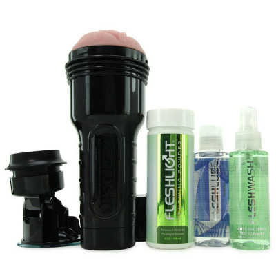 Мастурбатор Fleshlight Pink Lady Original Value Pack: присоска, змазка, чищення і відновлення Мастурбатор Fleshlight Pink Lady Original Value Pack: присоска, змазка, чищення і відновлення