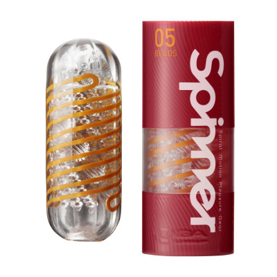 Мастурбатор Tenga Spinner 05 Beads з пружною стимулювальною спіраллю всередині Мастурбатор Tenga Spinner 05 Beads з пружною стимулювальною спіраллю всередині