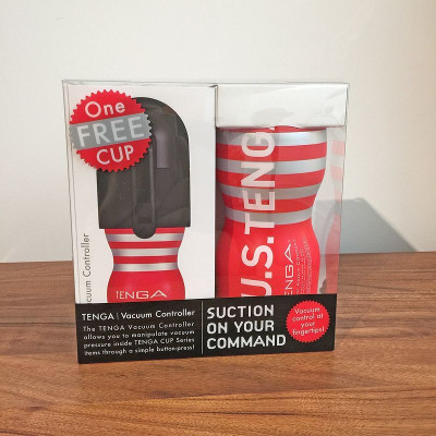 Вакуумна насадка Tenga Vacuum Controller з мастурбатором US Deep Throat Cup, єдиний, що смокче Вакуумна насадка Tenga Vacuum Controller з мастурбатором US Deep Throat Cup, єдиний, що смокче