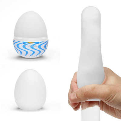 Мастурбатор-яйце Tenga Egg Wind із зигзагоподібним рельєфом Мастурбатор-яйце Tenga Egg Wind із зигзагоподібним рельєфом