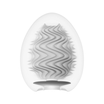 Мастурбатор-яйце Tenga Egg Wind із зигзагоподібним рельєфом Мастурбатор-яйце Tenga Egg Wind із зигзагоподібним рельєфом