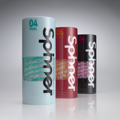Мастурбатор Tenga Spinner 06 Brick з пружною стимулювальною спіраллю всередині Мастурбатор Tenga Spinner 06 Brick з пружною стимулювальною спіраллю всередині