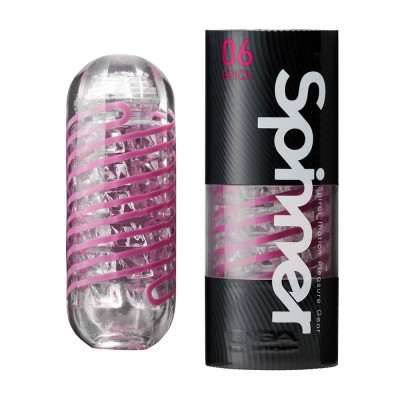 Мастурбатор Tenga Spinner 06 Brick з пружною стимулювальною спіраллю всередині Мастурбатор Tenga Spinner 06 Brick з пружною стимулювальною спіраллю всередині