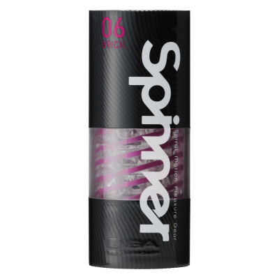 Мастурбатор Tenga Spinner 06 Brick з пружною стимулювальною спіраллю всередині Мастурбатор Tenga Spinner 06 Brick з пружною стимулювальною спіраллю всередині