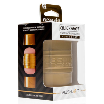 Мастурбатор Fleshlight Quickshot STU, компактний, чудово для пар і мінету Мастурбатор Fleshlight Quickshot STU, компактний, чудово для пар і мінету