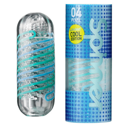 Мастурбатор Tenga Spinner 04 Pixel Cool Edition з пружною стимулювальною спіраллю всередині Мастурбатор Tenga Spinner 04 Pixel Cool Edition з пружною стимулювальною спіраллю всередині
