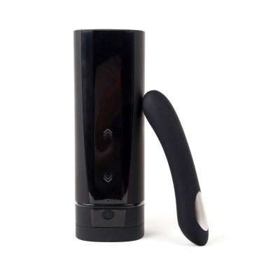 Інтерактивний набір мастурбатор + стимулятор точки G Kiiroo Onyx + and Pearl 2 Couple Set Black