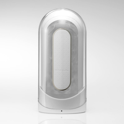 Мастурбатор Tenga Flip Zero Electronic Vibration White, змінна інтенсивність, розкладний Мастурбатор Tenga Flip Zero Electronic Vibration White, змінна інтенсивність, розкладний