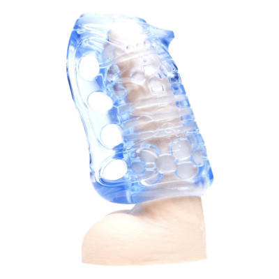 Мастурбатор Fleshlight Fleshskins Grip Blue Ice, надійна фіксація на руці, відмінно для пар та мінет Мастурбатор Fleshlight Fleshskins Grip Blue Ice, надійна фіксація на руці, відмінно для пар та мінет