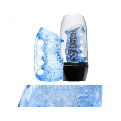 Мастурбатор Fleshlight Fleshskins Grip Blue Ice, надійна фіксація на руці, відмінно для пар та мінет Мастурбатор Fleshlight Fleshskins Grip Blue Ice, надійна фіксація на руці, відмінно для пар та мінет