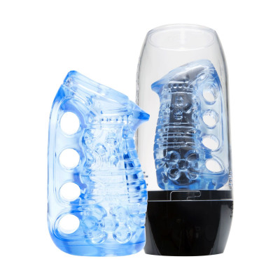 Мастурбатор Fleshlight Fleshskins Grip Blue Ice, надійна фіксація на руці, відмінно для пар та мінет Мастурбатор Fleshlight Fleshskins Grip Blue Ice, надійна фіксація на руці, відмінно для пар та мінет