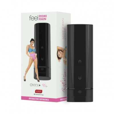Мастурбатор Kiiroo Onyx + Romi Rain, 10 стискуючих кілець, не треба рухати, теледільдоніка