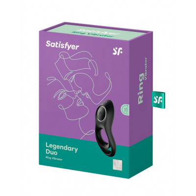 Эрекционное кольцо с вибрацией Satisfyer Legendary Duo для члена и мошонки Эрекционное кольцо с вибрацией Satisfyer Legendary Duo для члена и мошонки