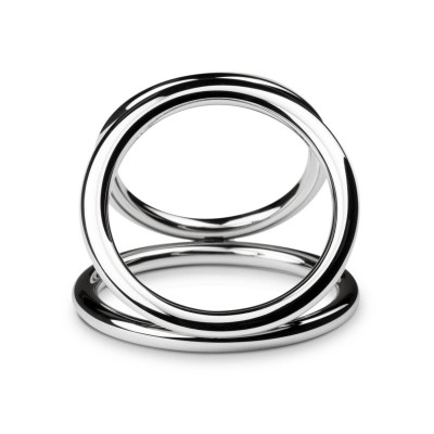 Потрійне ерекційне кільце Sinner Gear Unbendable – Triad Chamber Metal Cock and Ball Ring – Large Потрійне ерекційне кільце Sinner Gear Unbendable – Triad Chamber Metal Cock and Ball Ring – Large