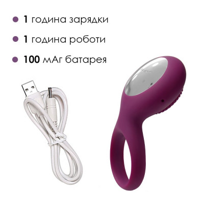 Ерекційне кільце з вібрацією Svakom Tyler Violet Ерекційне кільце з вібрацією Svakom Tyler Violet