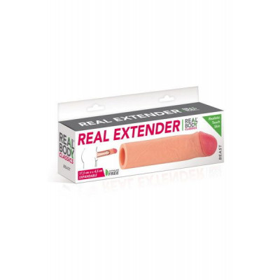 Насадка на член Real Body — Real Extender BEAST з відкритою головкою Насадка на член Real Body — Real Extender BEAST з відкритою головкою