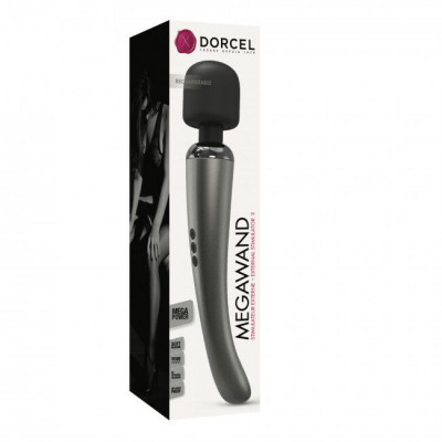 Мощный вибромассажер Dorcel MEGAWAND Chrome Silver водонепроницаемый, перезаряжаемый, 160 режимов Мощный вибромассажер Dorcel MEGAWAND Chrome Silver водонепроницаемый, перезаряжаемый, 160 режимов