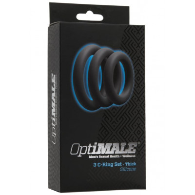 Набір ерекційних кілець Doc Johnson OptiMALE 3 C-Ring Set Thick Набір ерекційних кілець Doc Johnson OptiMALE 3 C-Ring Set Thick