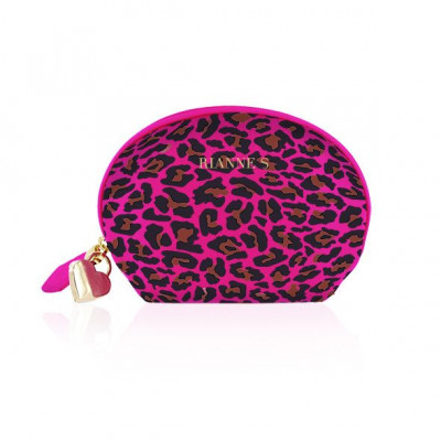 Мінівібромасажер Rianne S: Lovely Leopard Pink, 10 режимів роботи, косметичка-чохол, мед.силікон Мінівібромасажер Rianne S: Lovely Leopard Pink, 10 режимів роботи, косметичка-чохол, мед.силікон