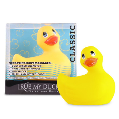 Вібромасажер качечка I Rub My Duckie - Classic Yellow v2.0, скромняжка Вібромасажер качечка I Rub My Duckie - Classic Yellow v2.0, скромняжка
