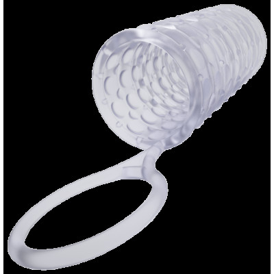 Насадка на член Dorcel Mr Reverse XL з кільцем для мошонки, стимулюючий рельєф