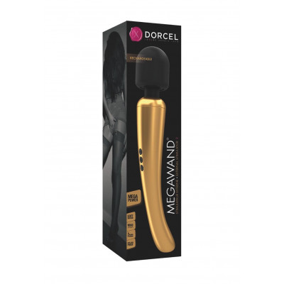 Мощный вибромассажер Dorcel MEGAWAND Gold водонепроницаемый, перезаряжаемый, 160 режимов Мощный вибромассажер Dorcel MEGAWAND Gold водонепроницаемый, перезаряжаемый, 160 режимов
