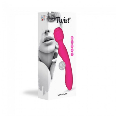 Вібромасажер 2-в-1 Love To Love TWIST Rose, 2 мотори, стимулюючий рельєф, водостійкий Вібромасажер 2-в-1 Love To Love TWIST Rose, 2 мотори, стимулюючий рельєф, водостійкий
