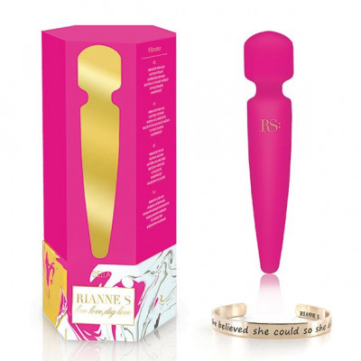 Вибромассажер Rianne S: Bella Mini Wand Rose, 10 режимов работы, медицинский силикон Вибромассажер Rianne S: Bella Mini Wand Rose, 10 режимов работы, медицинский силикон