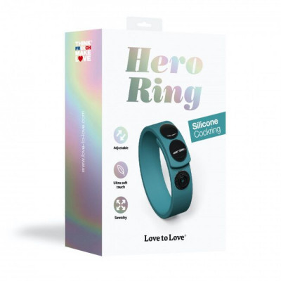 Регулируемое эрекционное кольцо на кнопках Love To Love HERO RING - TEAL ME Регулируемое эрекционное кольцо на кнопках Love To Love HERO RING - TEAL ME
