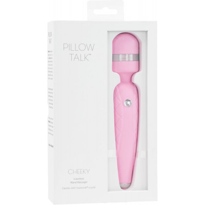 Розкішний вібромасажер PILLOW TALK - Cheeky Pink з кристалом Swarovsky, плавне підвищення потужності Розкішний вібромасажер PILLOW TALK - Cheeky Pink з кристалом Swarovsky, плавне підвищення потужності