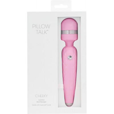 Розкішний вібромасажер PILLOW TALK - Cheeky Pink з кристалом Swarovsky, плавне підвищення потужності Розкішний вібромасажер PILLOW TALK - Cheeky Pink з кристалом Swarovsky, плавне підвищення потужності