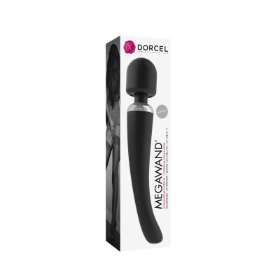 Потужний вібромасажер Dorcel Megawand Black який перезаряджається, 160 режимів Потужний вібромасажер Dorcel Megawand Black який перезаряджається, 160 режимів