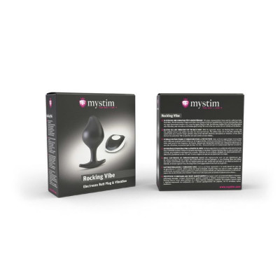 Силіконова анальна пробка Mystim Rocking Vibe з вібрацією і пультом для електростимулятора, 3,7 см Силіконова анальна пробка Mystim Rocking Vibe з вібрацією і пультом для електростимулятора, 3,7 см