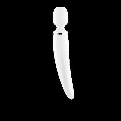Вибромассажер Satisfyer Wand-er Woman (White/Chrome), водонепроницаемый, мощный, размер XXL Вибромассажер Satisfyer Wand-er Woman (White/Chrome), водонепроницаемый, мощный, размер XXL