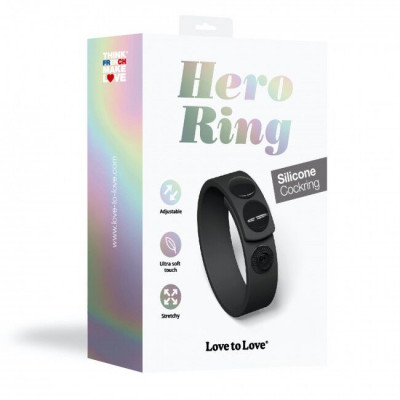 Регулируемое эрекционное кольцо на кнопках Love To Love HERO RING - BLACK ONYX Регулируемое эрекционное кольцо на кнопках Love To Love HERO RING - BLACK ONYX