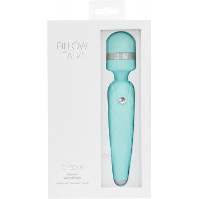 Роскошный вибромассажер PILLOW TALK - Cheeky Teal с кристаллом Swarovsky, плавное повышение мощности Роскошный вибромассажер PILLOW TALK - Cheeky Teal с кристаллом Swarovsky, плавное повышение мощности