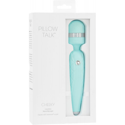 Роскошный вибромассажер PILLOW TALK - Cheeky Teal с кристаллом Swarovsky, плавное повышение мощности Роскошный вибромассажер PILLOW TALK - Cheeky Teal с кристаллом Swarovsky, плавное повышение мощности