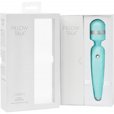 Роскошный вибромассажер PILLOW TALK - Cheeky Teal с кристаллом Swarovsky, плавное повышение мощности Роскошный вибромассажер PILLOW TALK - Cheeky Teal с кристаллом Swarovsky, плавное повышение мощности