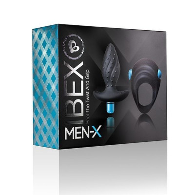 Вібронабір Rock off Men-X IBEX: анальна вібропробка та ерекційне віброкільце Вібронабір Rock off Men-X IBEX: анальна вібропробка та ерекційне віброкільце