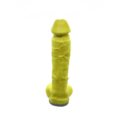 Крафтове мило-член із присоскою Чистый Кайф Yellow size XL, натуральне Крафтове мило-член із присоскою Чистый Кайф Yellow size XL, натуральне