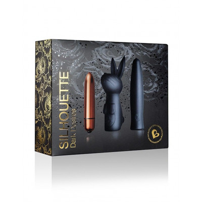 Вібронабір Rocks Off Silhouette — Dark Desires: віброкуля та дві силіконові насадки