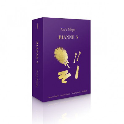 Романтичний подарунковий набір RIANNE S Ana's Trilogy Set I: помада-вібратор, пір'їнка, затискачі дл