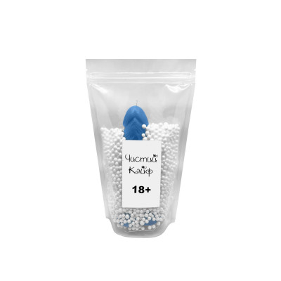 Свічка у вигляді члена Чистий Кайф Blue size L, для збуджувальної атмосфери Свічка у вигляді члена Чистий Кайф Blue size L, для збуджувальної атмосфери