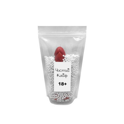 Свічка у вигляді члена Чистий Кайф Red size L, для збуджувальної атмосфери Свічка у вигляді члена Чистий Кайф Red size L, для збуджувальної атмосфери