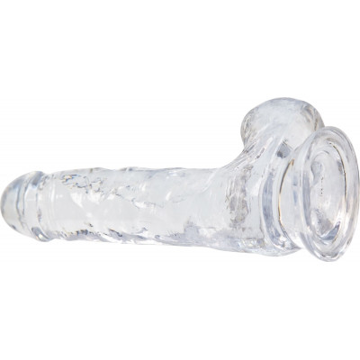 Фалоімітатор ADDICTION - Crystal Clear Dildo with Balls - 7"