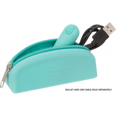 Сумка для зберігання секс-іграшок PowerBullet - Silicone Storage Zippered Bag Teal Сумка для зберігання секс-іграшок PowerBullet - Silicone Storage Zippered Bag Teal
