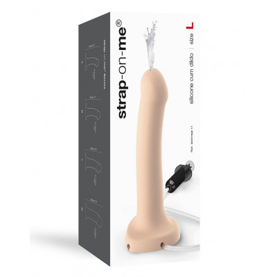 Кончающий фаллоимитатор Strap-On-Me Dildo Cum Flesh, диаметр 3,6см, силикон, насадка для страпона Кончающий фаллоимитатор Strap-On-Me Dildo Cum Flesh, диаметр 3,6см, силикон, насадка для страпона