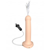 Кончающий фаллоимитатор Strap-On-Me Dildo Cum Flesh, диаметр 3,6см, силикон, насадка для страпона