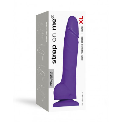 Реалистичный фаллоимитатор Strap-On-Me SOFT REALISTIC DILDO Violet - Size XL Реалистичный фаллоимитатор Strap-On-Me SOFT REALISTIC DILDO Violet - Size XL