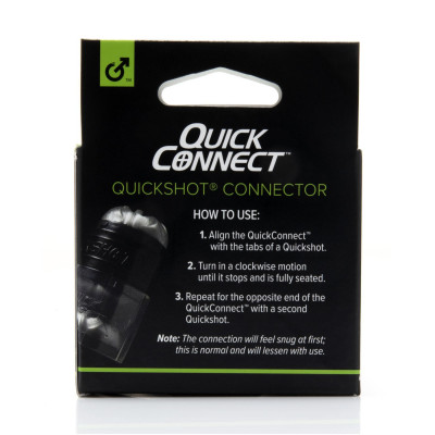 Адаптер Fleshlight Quickshot Quick Connect для з'єднання двох Квікшотов в одну іграшку Адаптер Fleshlight Quickshot Quick Connect для з'єднання двох Квікшотов в одну іграшку